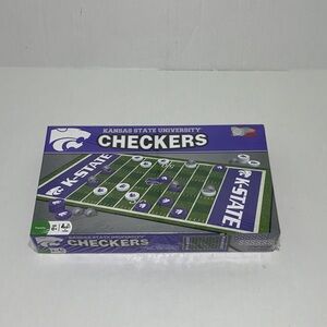 Kansas State University Checkers Game - Purple and White New